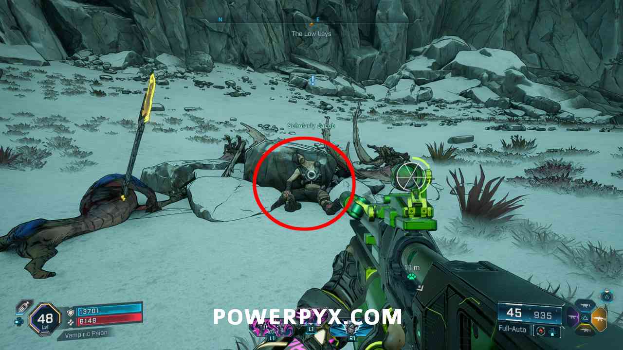 Scholarly Jacob location in Borderlands 4