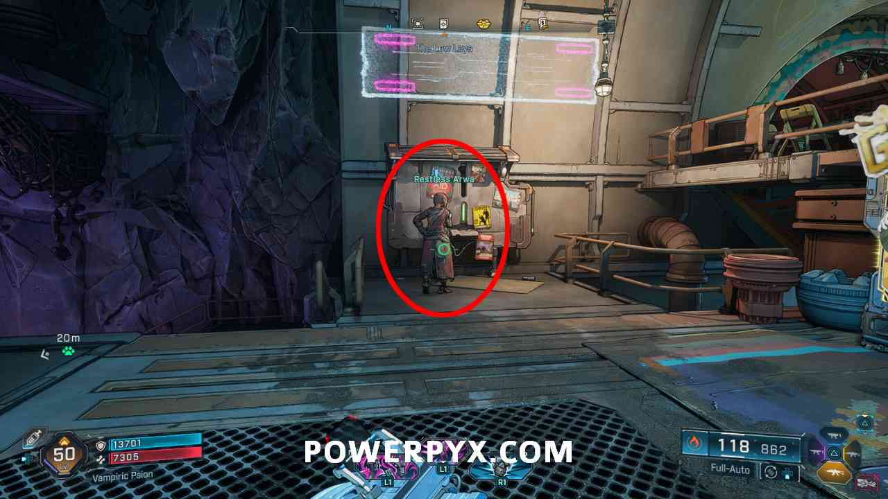 Frogurt stand location at The Howl in Borderlands 4