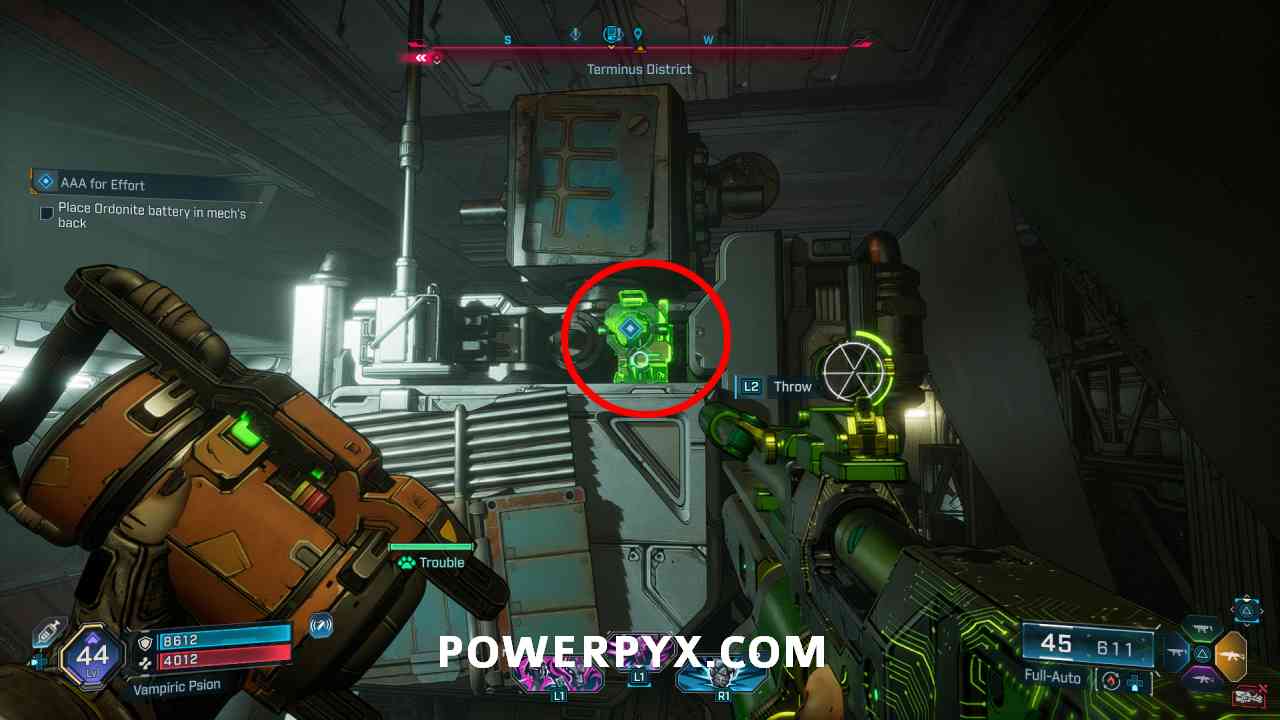 Control room with power bank locations