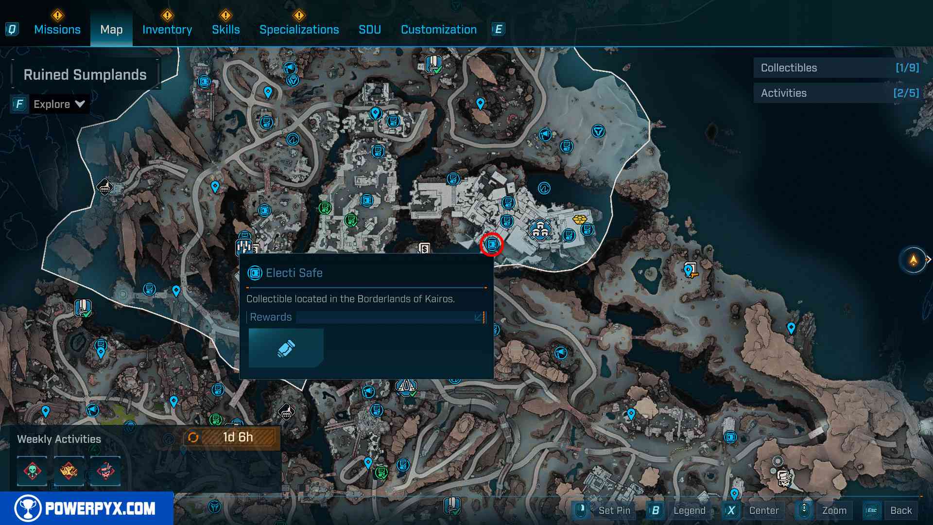 Dominion region map showing Electi Safe positions