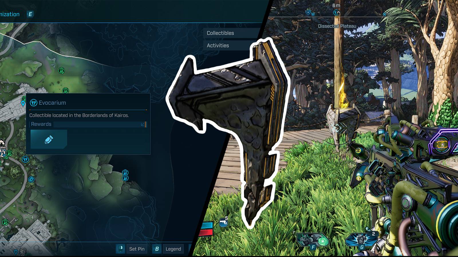 Borderlands 4 player interacting with Evocarium device