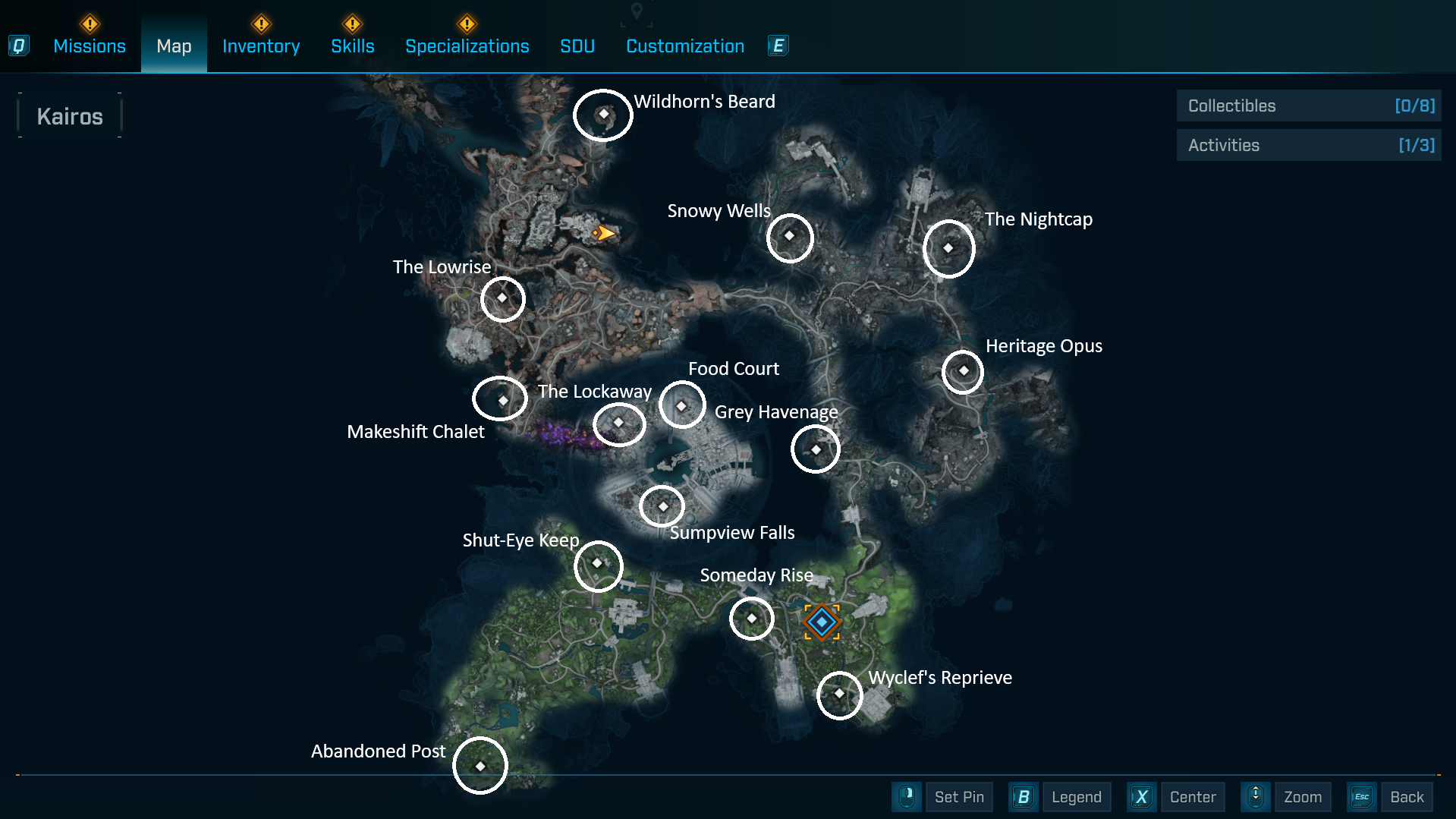 Contract board interface in Borderlands 4