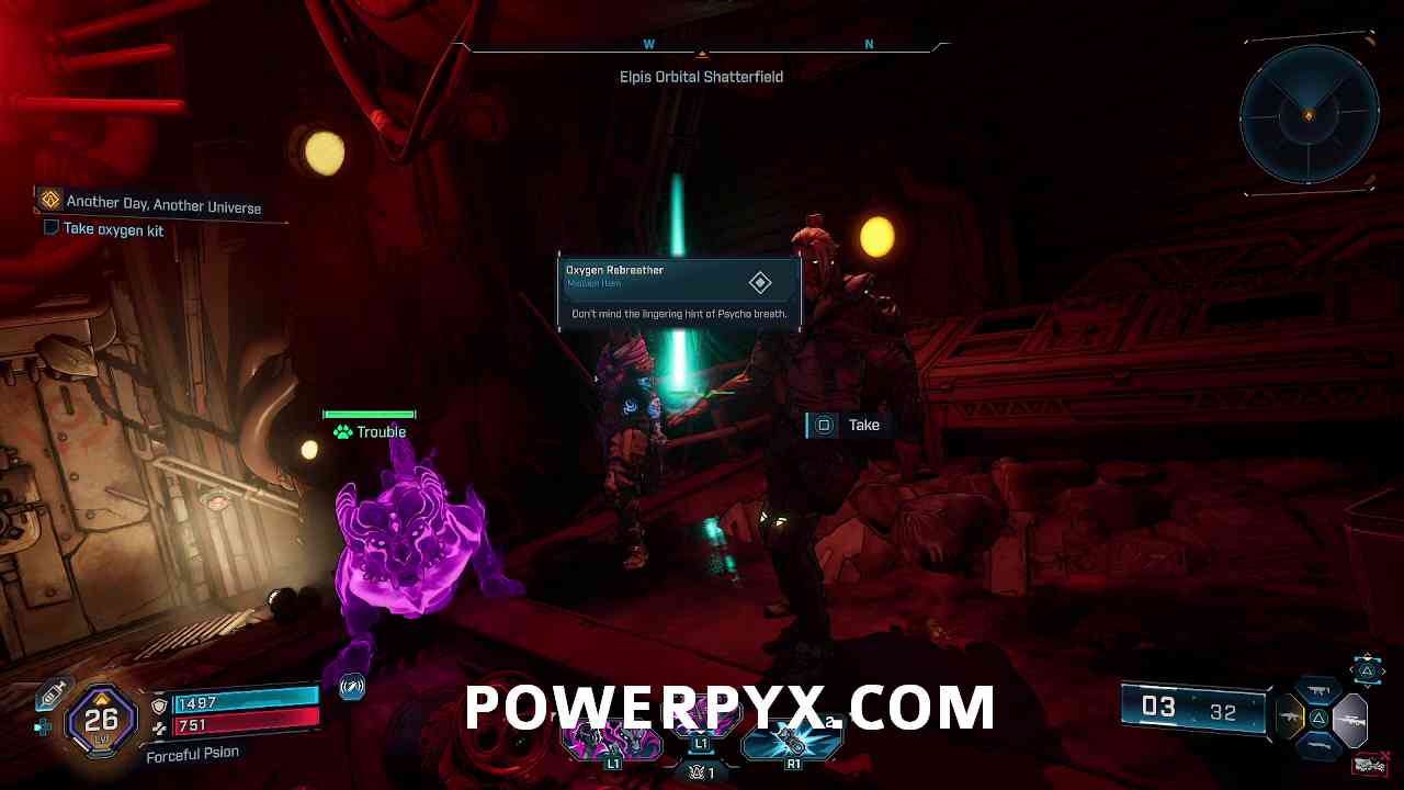 Throwing explosive into thruster in Borderlands 4