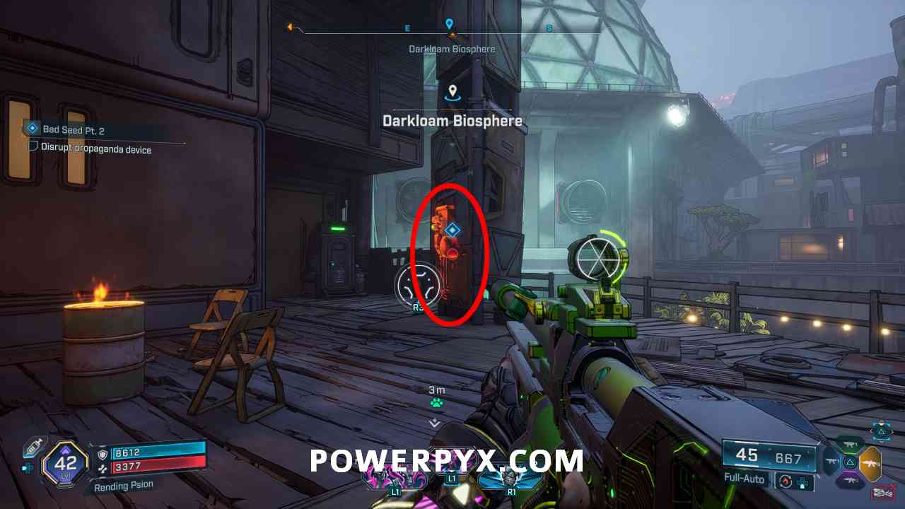Propaganda device power box location