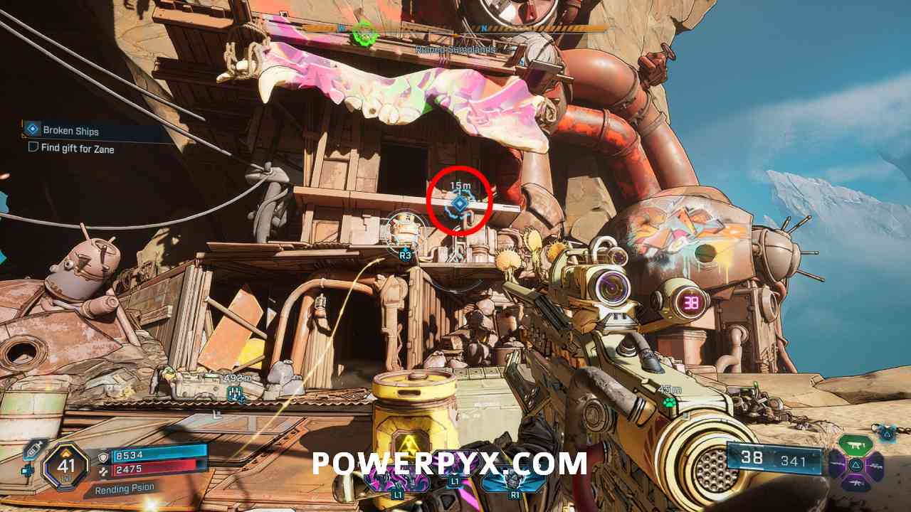 Gun gift location on house
