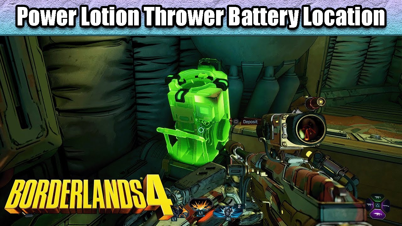 Borderlands 4 battery location for lotion thrower