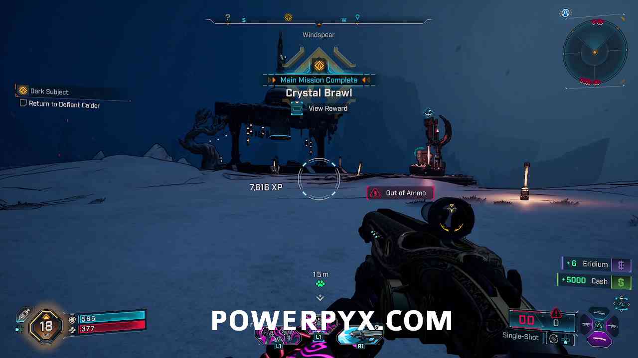 Leaving dig site after completing Borderlands 4 Crystal Brawl mission