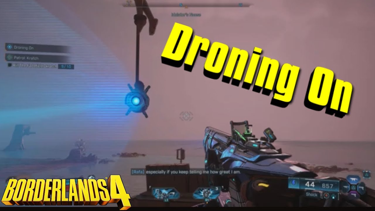 Psycho camp combat in Borderlands 4 Droning On mission