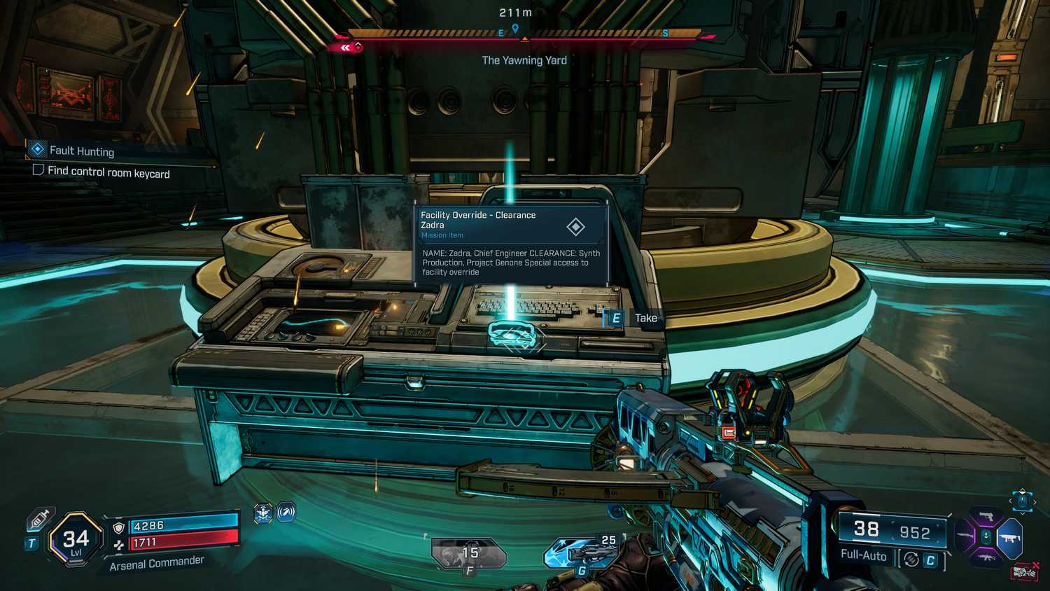 Control room keycard location in Borderlands 4