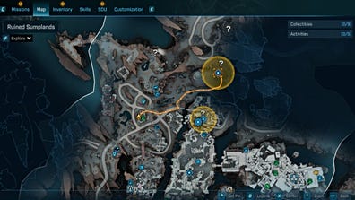 Ruined Sumplands region in Borderlands 4