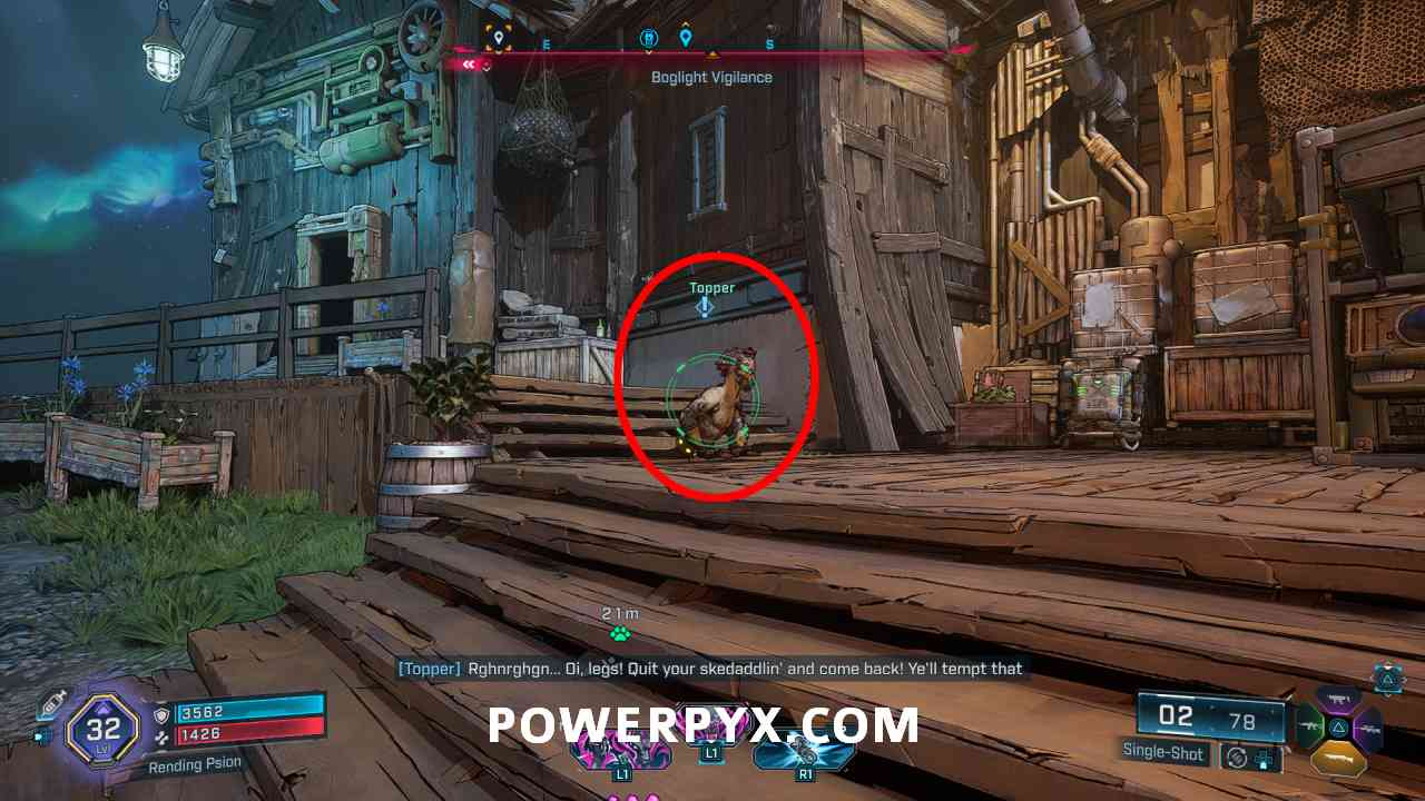 Topper location at Boglight Vigilance in Borderlands 4