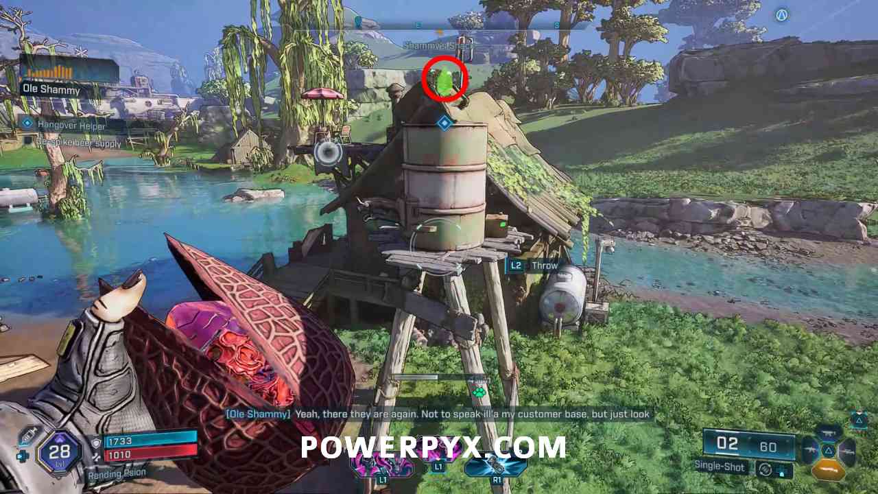 Shooting the beer keg in Borderlands 4