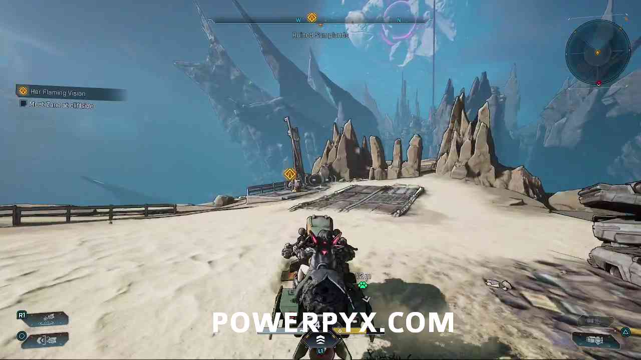 Zane location at cliffside in Borderlands 4
