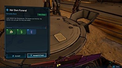 Borderlands 4 her own funeral mission starting location