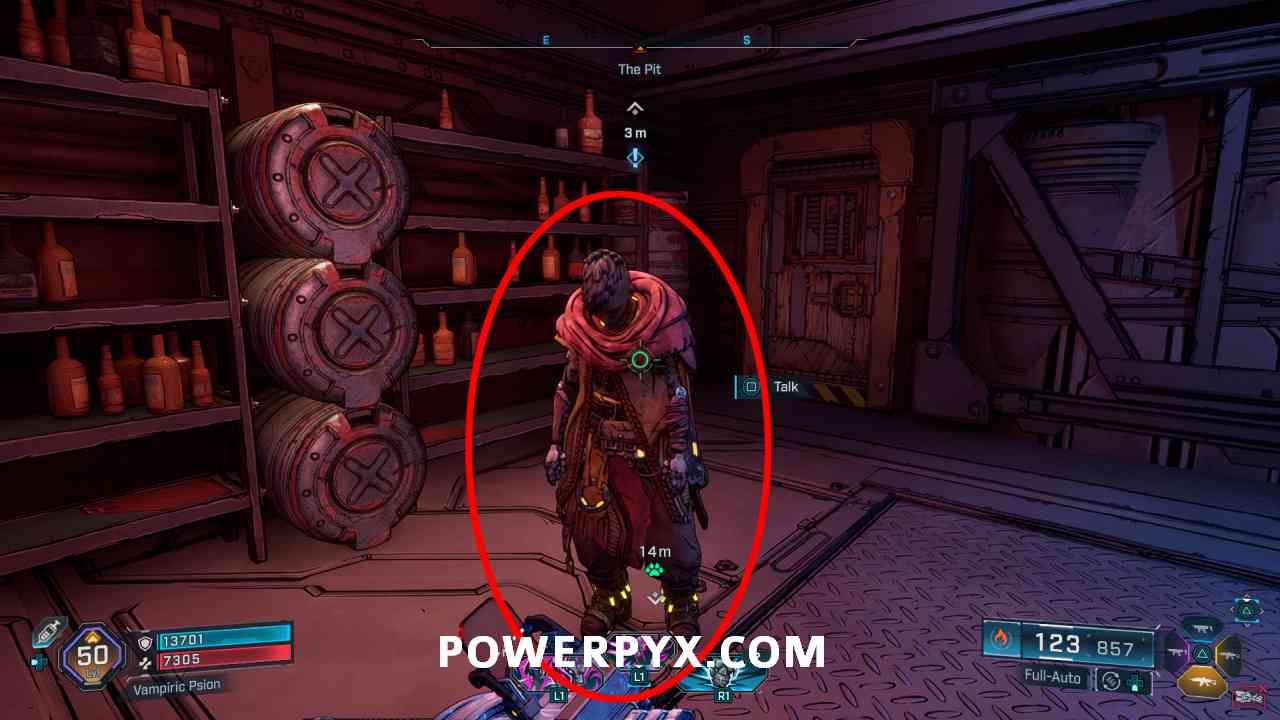 Tipsy Olivia at The Pit bar in Borderlands 4
