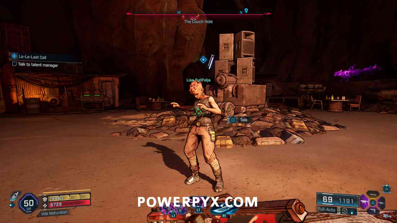 Talent manager at The Couch Hole in Borderlands 4