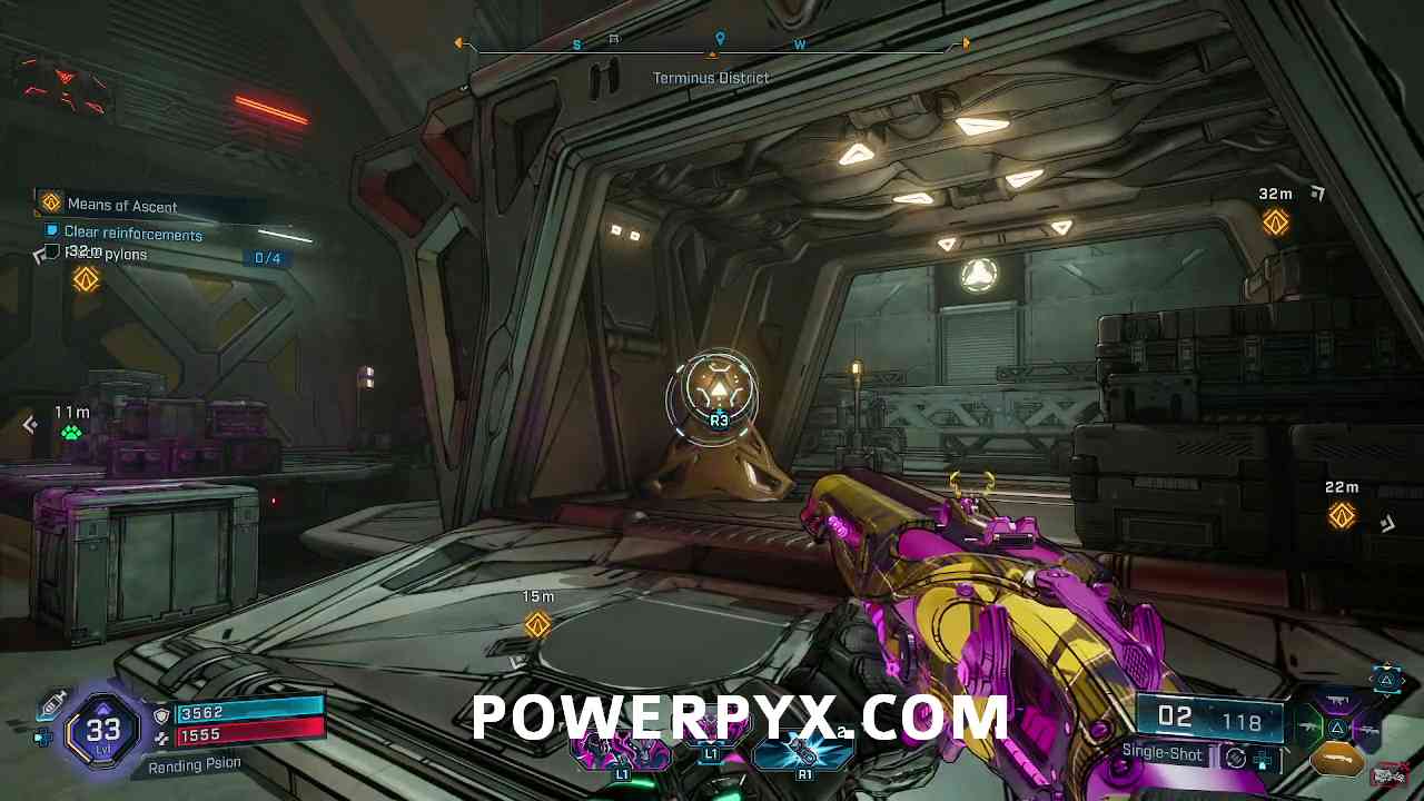 Placing pylons in Borderlands 4