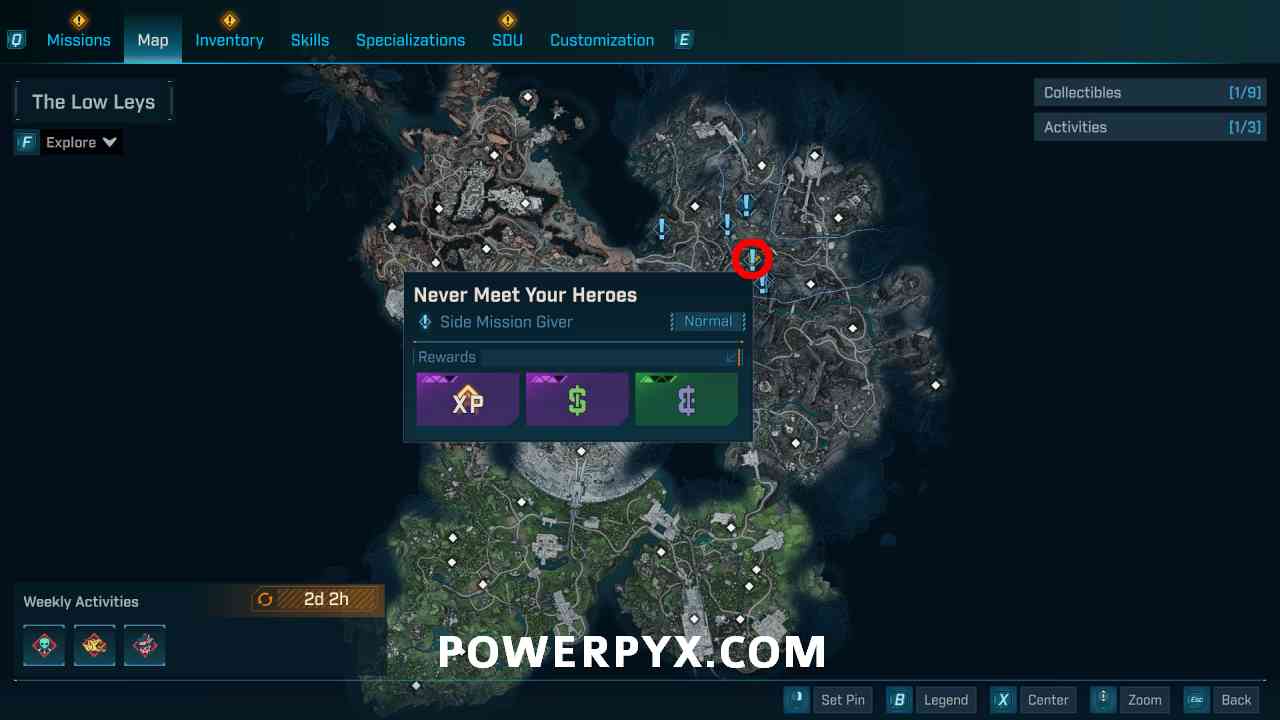 Never Meet Your Heroes mission location in Borderlands 4