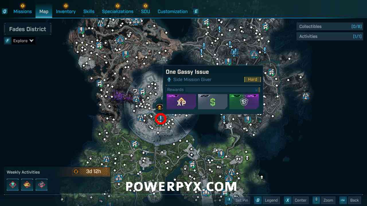 One Gassy Issue mission location in Borderlands 4