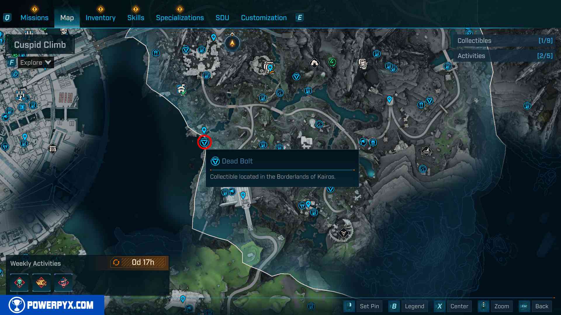 Cuspid Climb map location in Borderlands 4