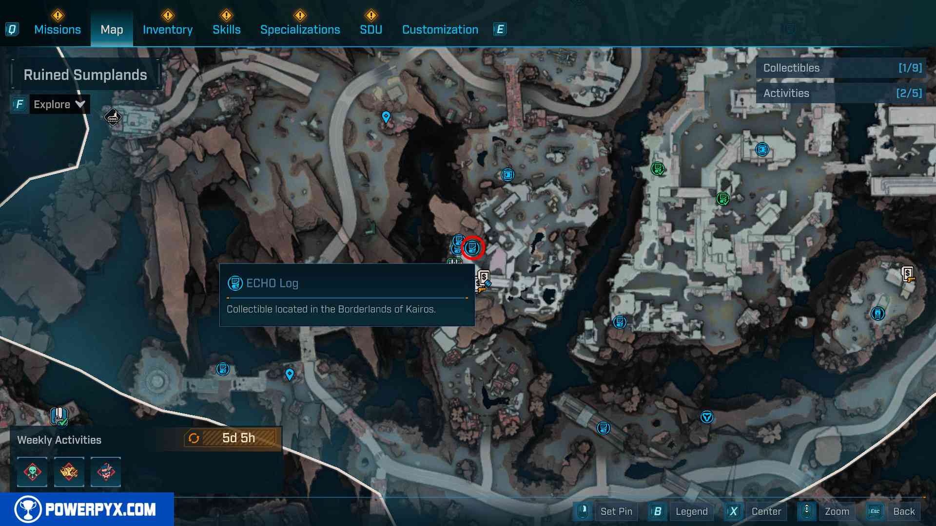 Moxxi's Bar location in Borderlands 4 Ruined Sumplands