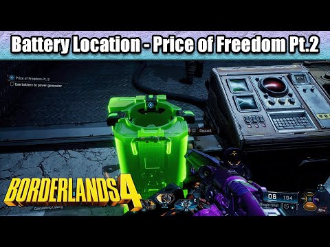 Green glowing container for battery in Borderlands 4