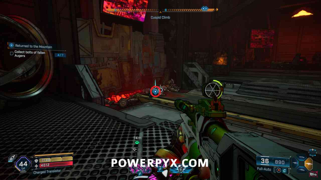 Fifth bolt in room with drone enemies