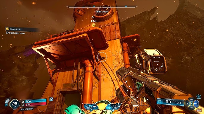 Aligning the dish in Borderlands 4