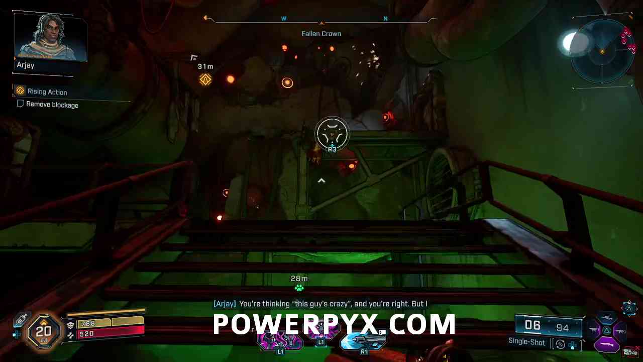 Using grappling hook to release clamps in Borderlands 4