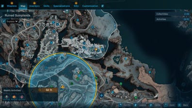 Carcadia's Birth ECHO Log location map