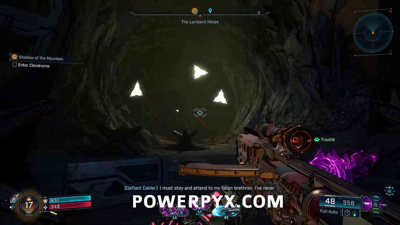 Borderlands 4 Defiant Calder location at Lambent Mines