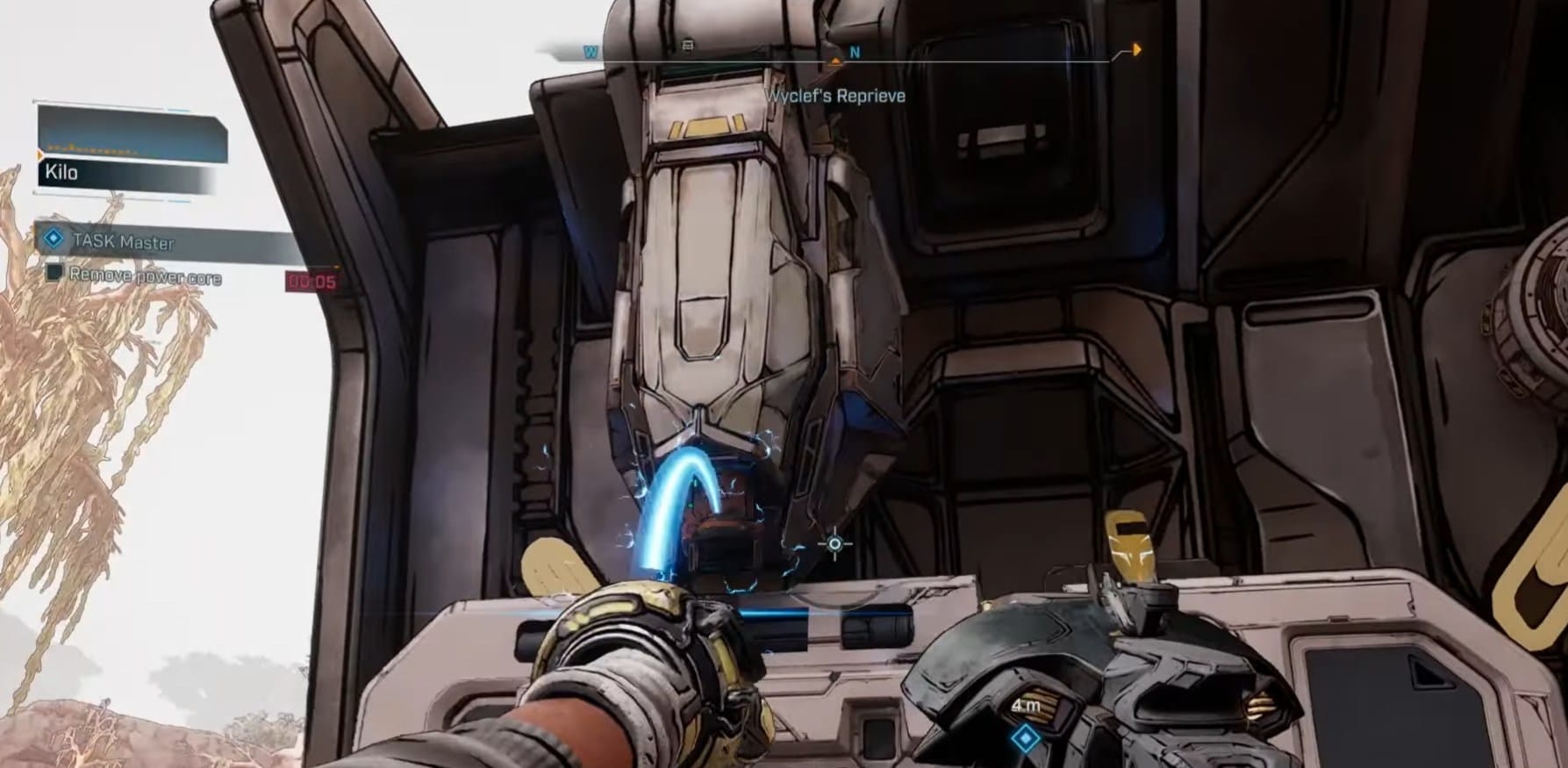 Power core replacement with grappling hook in Borderlands 4