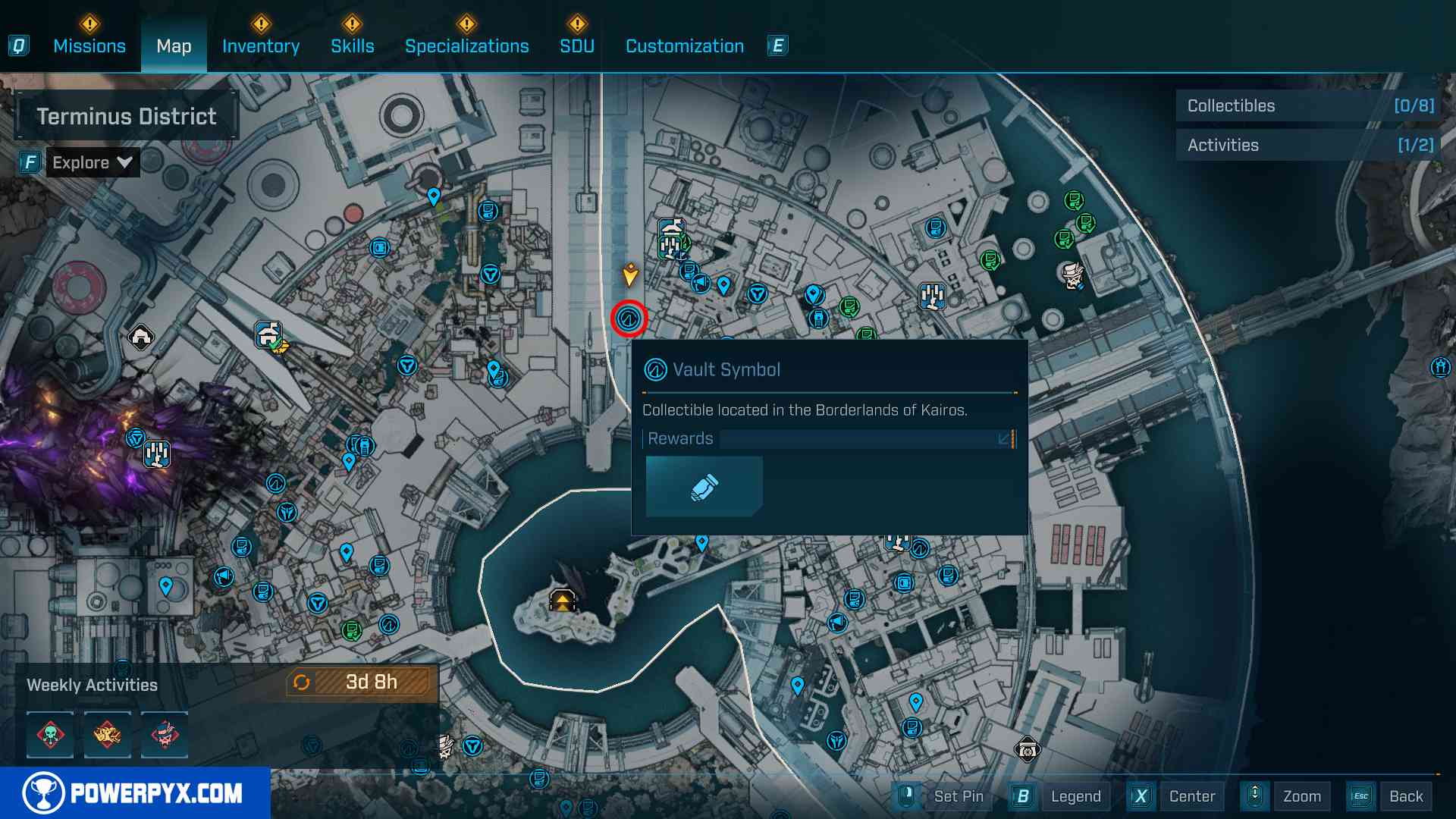 Lost Capsule location in Terminus District