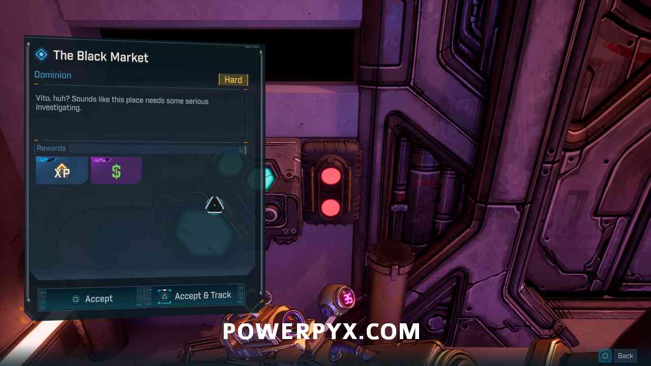 Vito's office with button to activate secret room