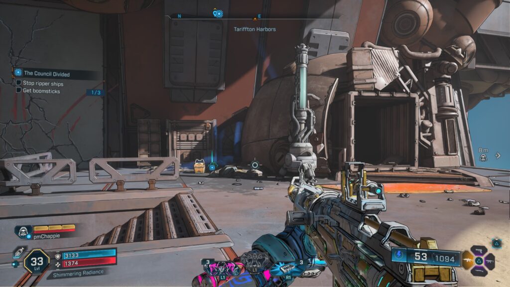 ECHO Log found under one of the weapon crates