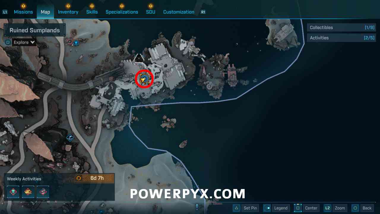 Detonator location on sea base rooftop