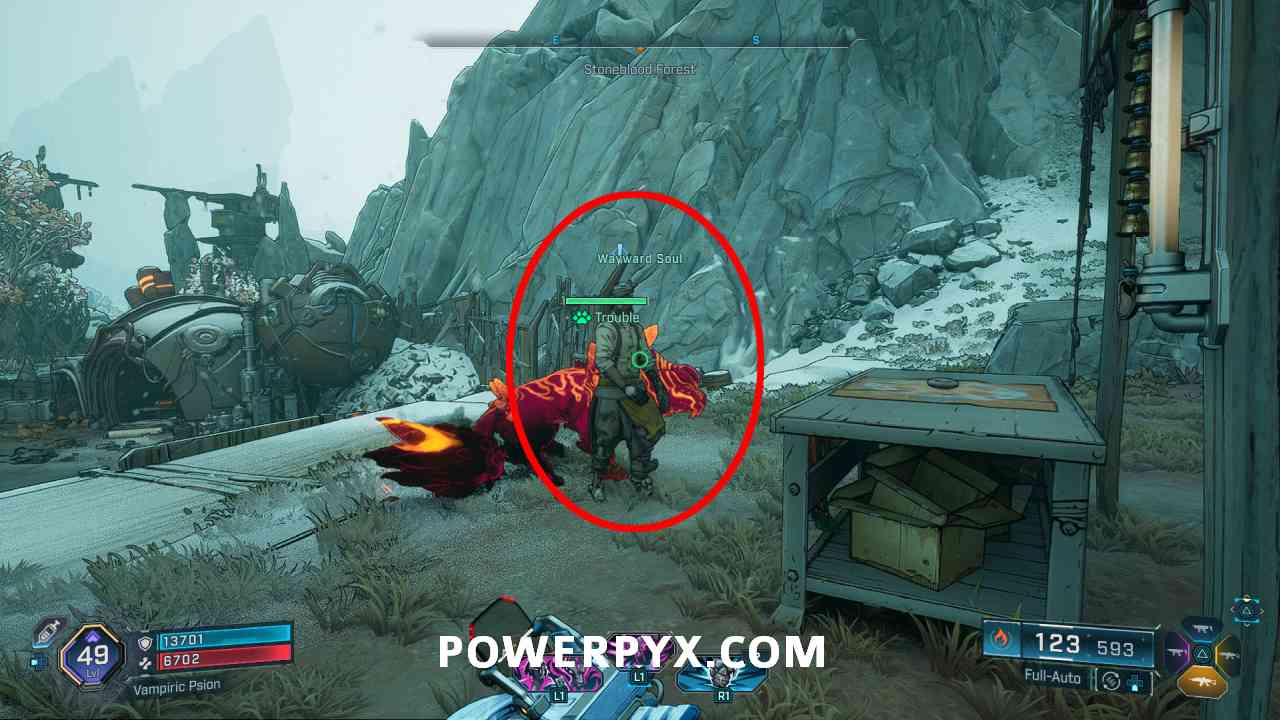 Sending Wayward Soul to platform in Borderlands 4