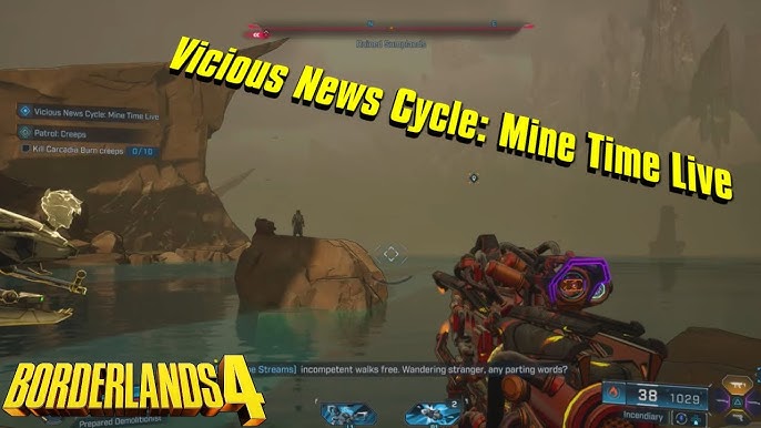 William with object on head in Borderlands 4