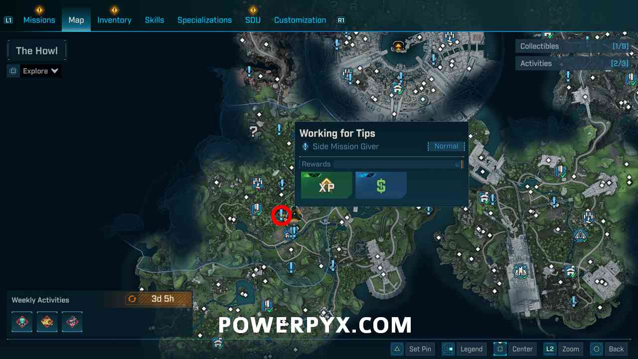 Borderlands 4 Working for Tips mission starting location at The Howl