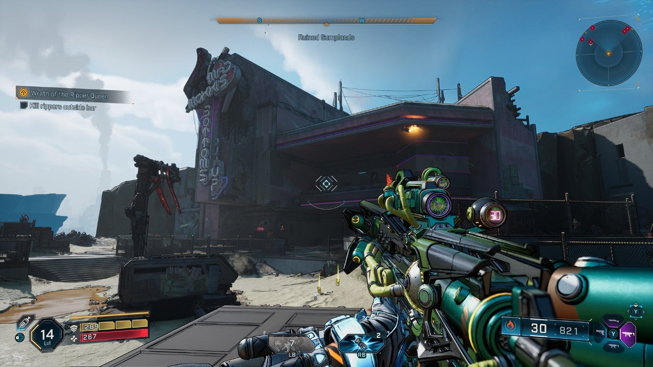 Bar front battle in Borderlands 4