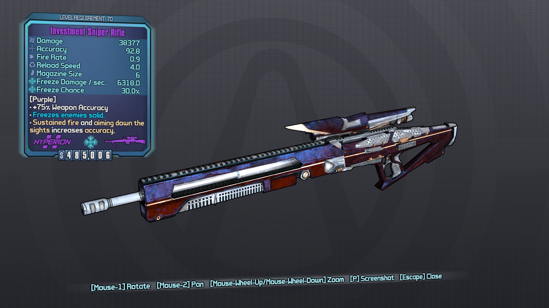 Cryo Cyclone Hyperion Sniper