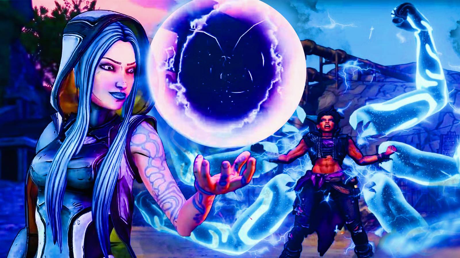 Amara using Phasetrance ability in Borderlands 4