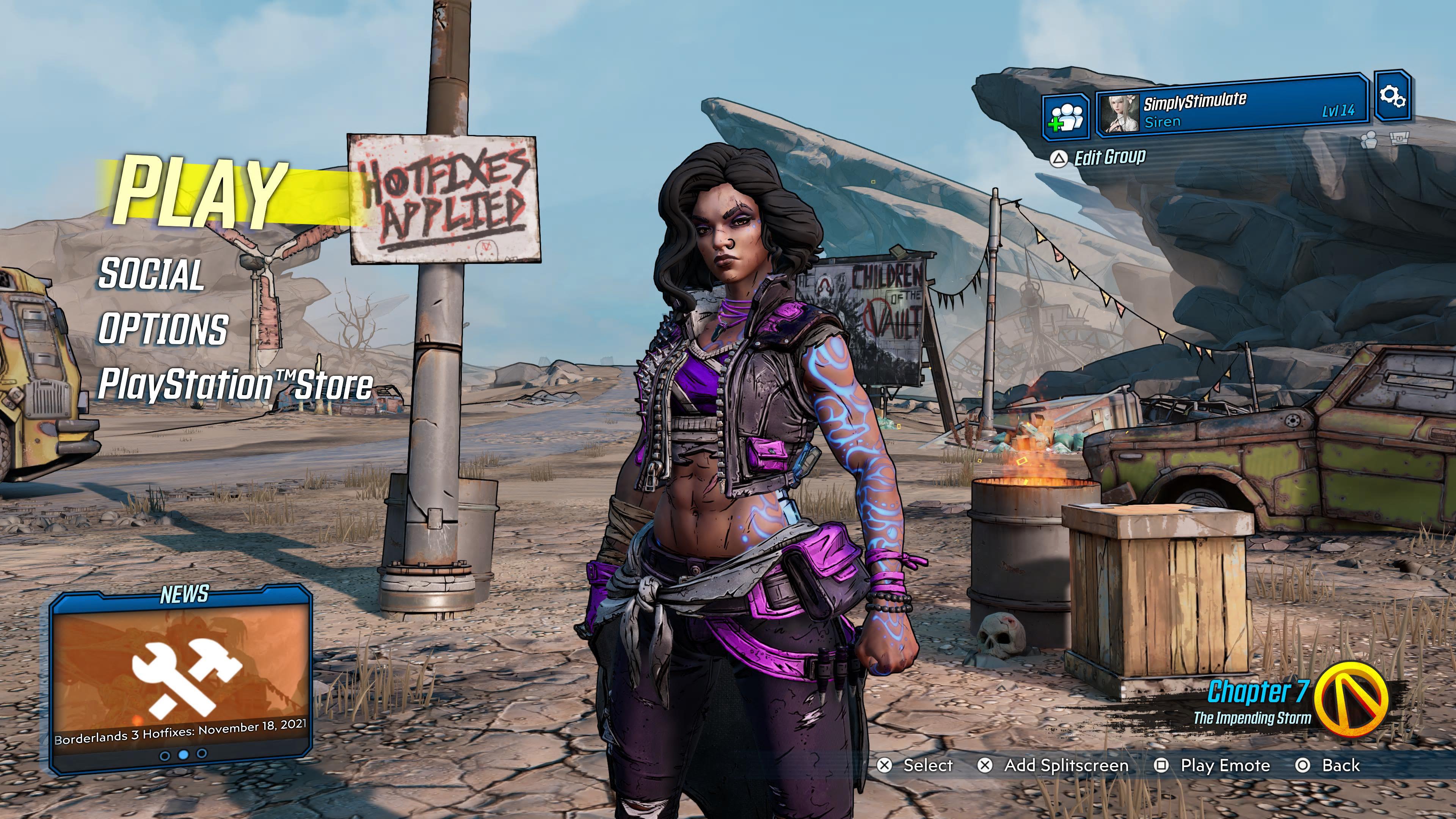 Amara's tattoo progression in Borderlands 4