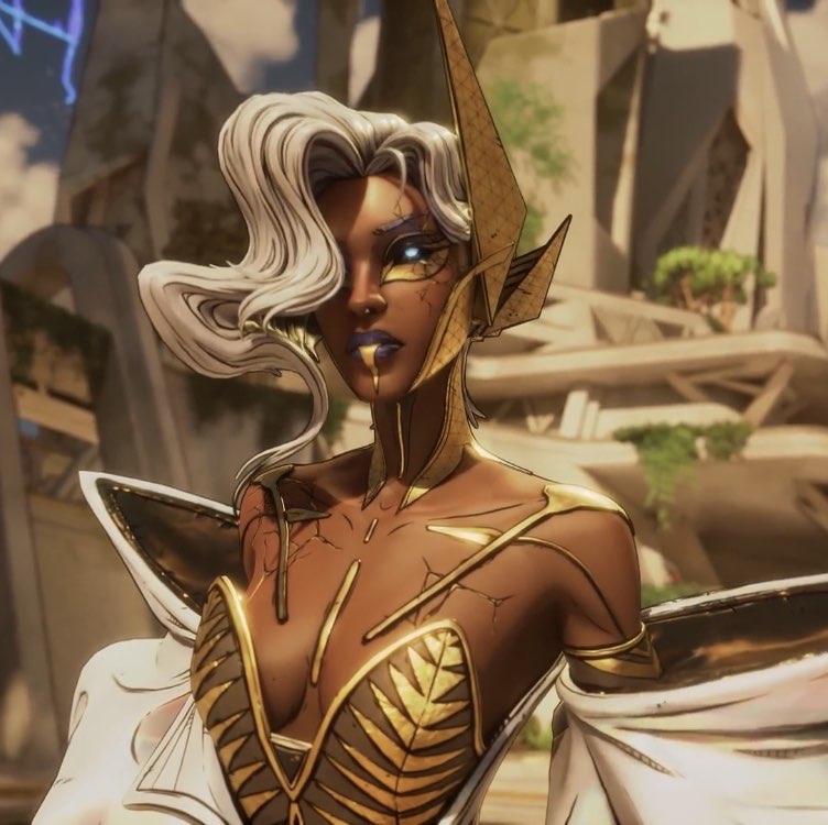 Levaine standing confidently as leader of The Electi in Borderlands 4