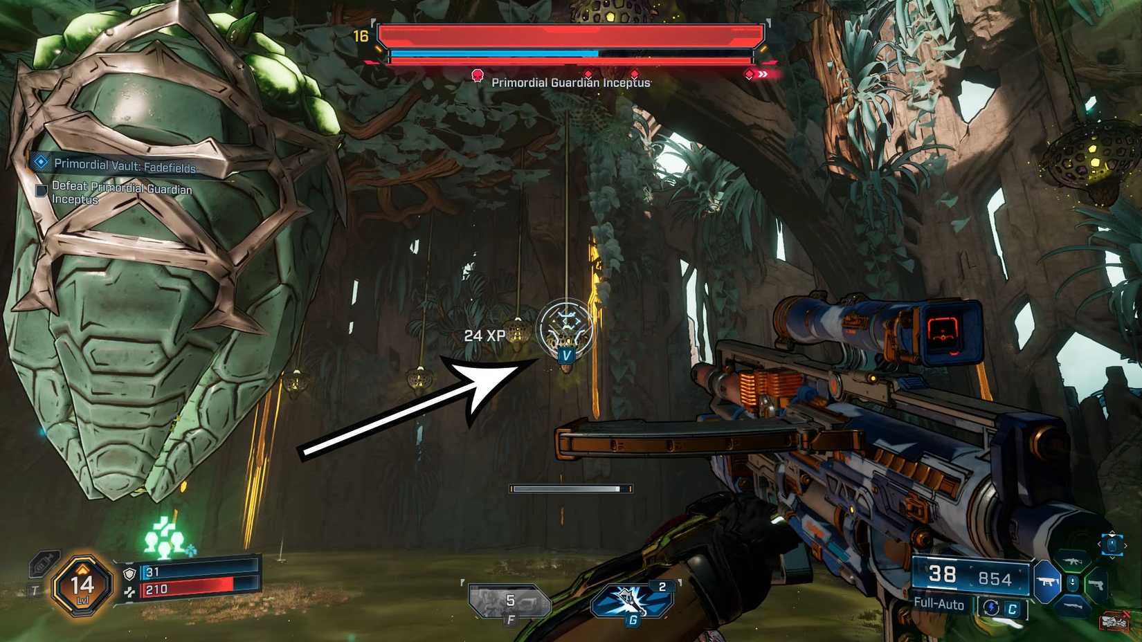 Plants you need to jump on during the Inceptus fight