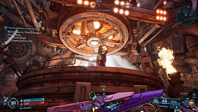 Sketch Calhoun surrounded by mosh pit in Borderlands 4